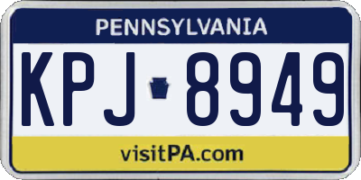 PA license plate KPJ8949