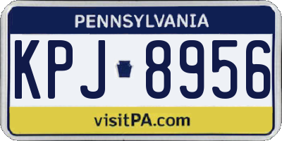 PA license plate KPJ8956