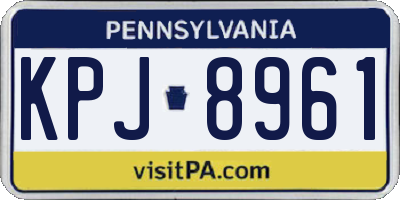PA license plate KPJ8961