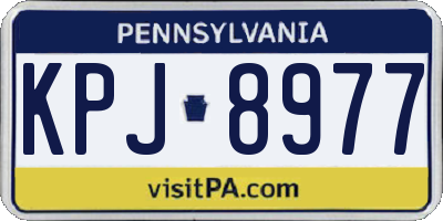 PA license plate KPJ8977