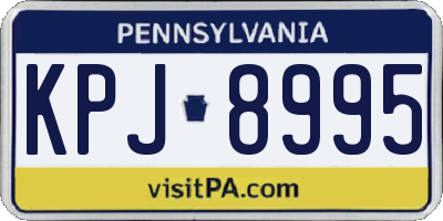 PA license plate KPJ8995
