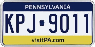 PA license plate KPJ9011