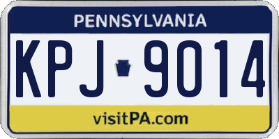 PA license plate KPJ9014