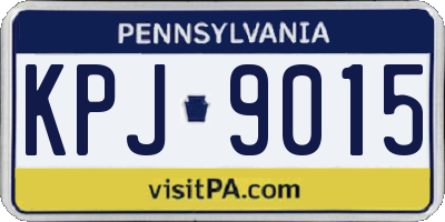 PA license plate KPJ9015