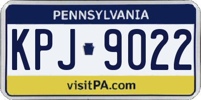 PA license plate KPJ9022