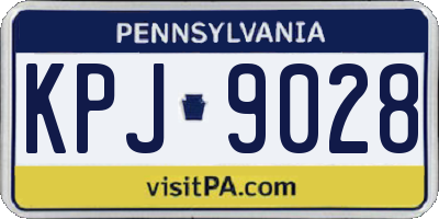 PA license plate KPJ9028
