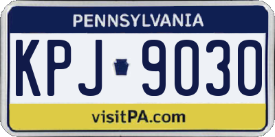 PA license plate KPJ9030