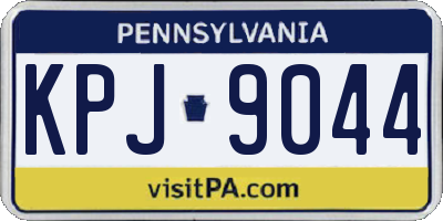PA license plate KPJ9044