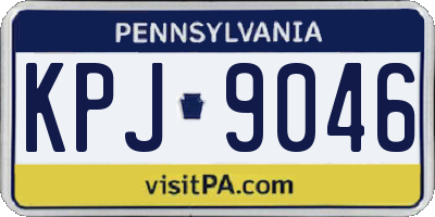 PA license plate KPJ9046