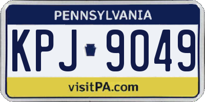 PA license plate KPJ9049