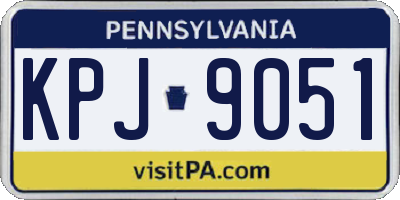 PA license plate KPJ9051