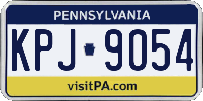 PA license plate KPJ9054
