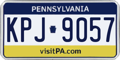 PA license plate KPJ9057