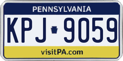 PA license plate KPJ9059