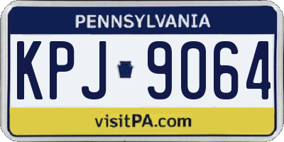 PA license plate KPJ9064