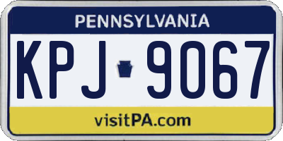 PA license plate KPJ9067