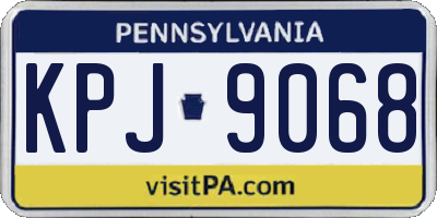 PA license plate KPJ9068