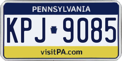 PA license plate KPJ9085