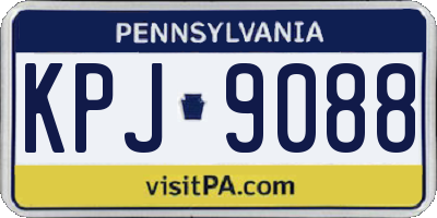 PA license plate KPJ9088