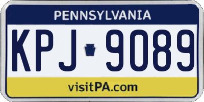 PA license plate KPJ9089