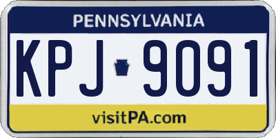 PA license plate KPJ9091