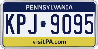 PA license plate KPJ9095