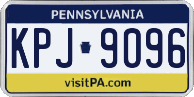 PA license plate KPJ9096