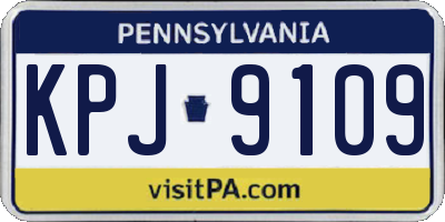 PA license plate KPJ9109