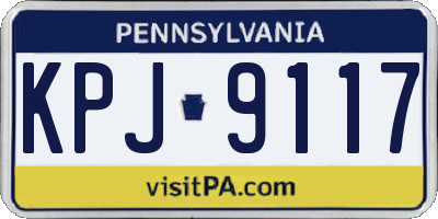 PA license plate KPJ9117