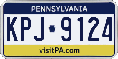 PA license plate KPJ9124