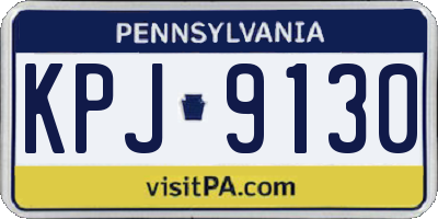 PA license plate KPJ9130