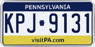 PA license plate KPJ9131