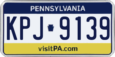 PA license plate KPJ9139