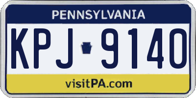 PA license plate KPJ9140