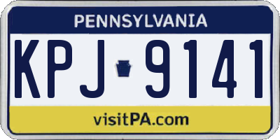 PA license plate KPJ9141