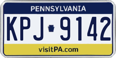 PA license plate KPJ9142