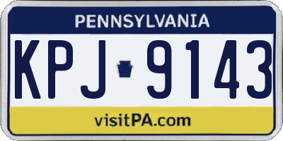 PA license plate KPJ9143
