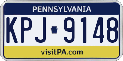 PA license plate KPJ9148