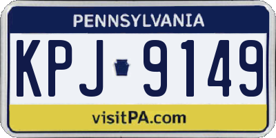 PA license plate KPJ9149
