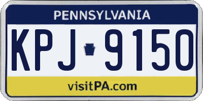 PA license plate KPJ9150