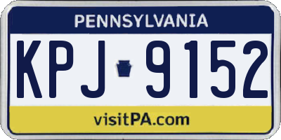 PA license plate KPJ9152