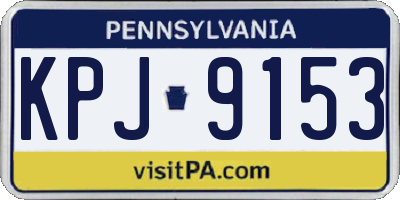 PA license plate KPJ9153