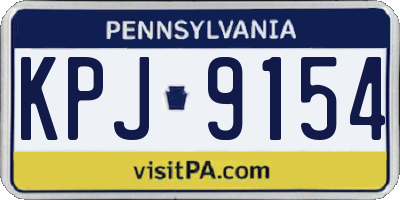 PA license plate KPJ9154