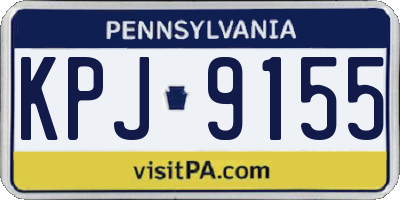 PA license plate KPJ9155