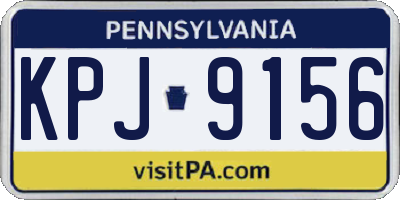 PA license plate KPJ9156