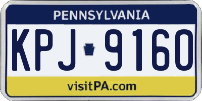 PA license plate KPJ9160