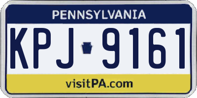 PA license plate KPJ9161