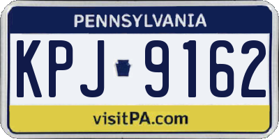 PA license plate KPJ9162