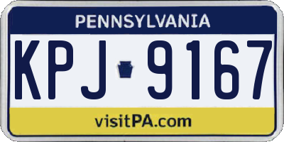PA license plate KPJ9167