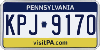 PA license plate KPJ9170